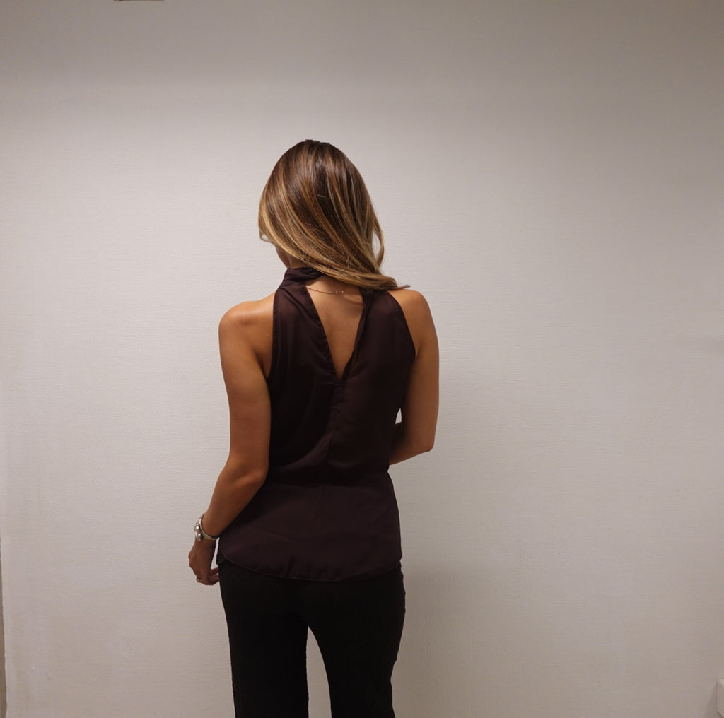 Brun volang blus