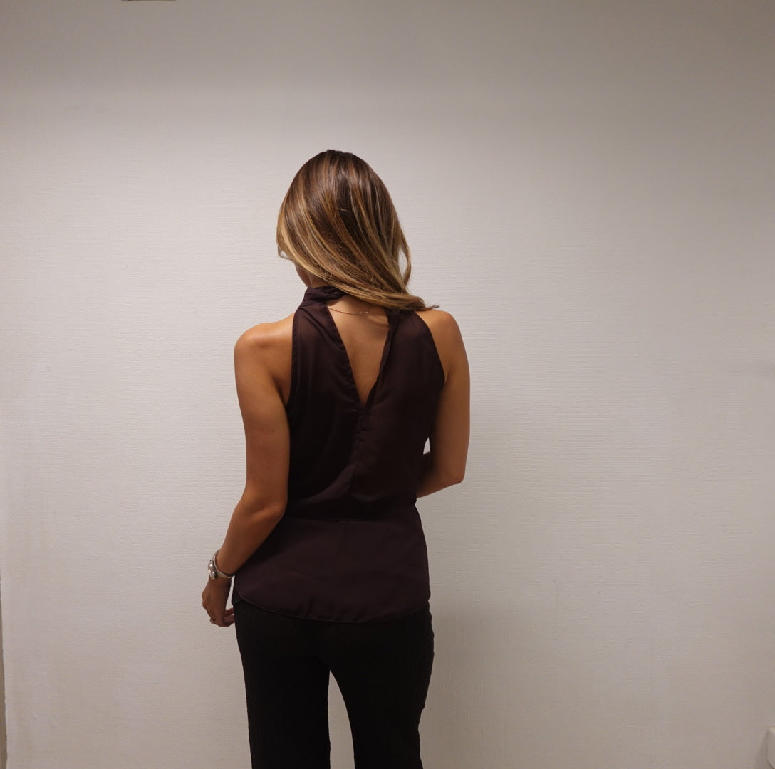 Brun volang blus